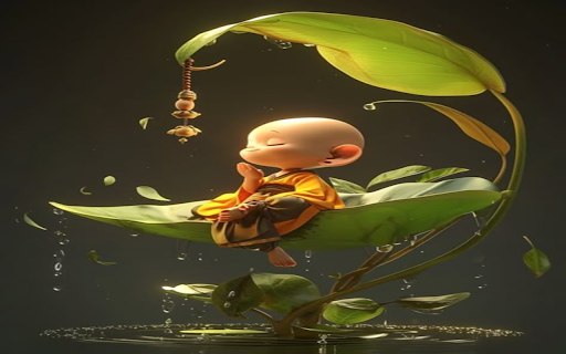 Pure monk wallpaper  from Chrome web store to be run with OffiDocs Chromium online