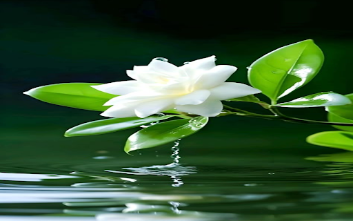 Pure white flower wallpaper  from Chrome web store to be run with OffiDocs Chromium online
