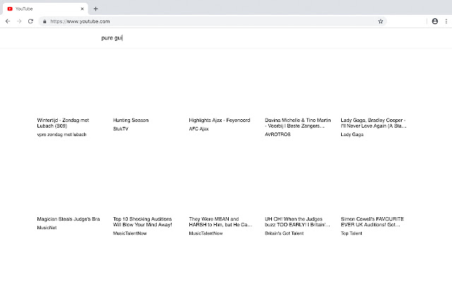 Pure YouTube GUI  from Chrome web store to be run with OffiDocs Chromium online Pure YouTube GUI  from Chrome web store to be run with OffiDocs Chromium online