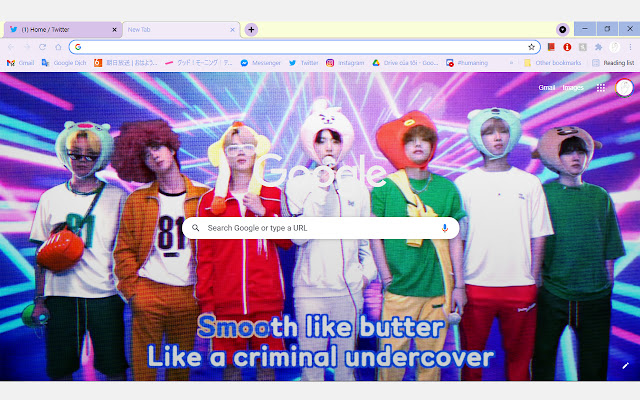 purple butter: bts breaking into karaoke  from Chrome web store to be run with OffiDocs Chromium online