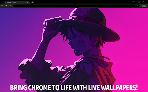 Purple Glow Luffy Silhouette Smirk Live Wallpaper  from Chrome web store to be run with OffiDocs Chromium online