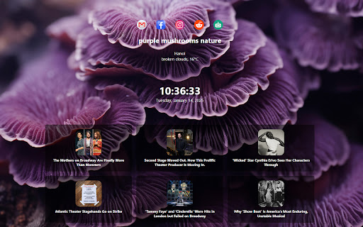 purple mushrooms  from Chrome web store to be run with OffiDocs Chromium online