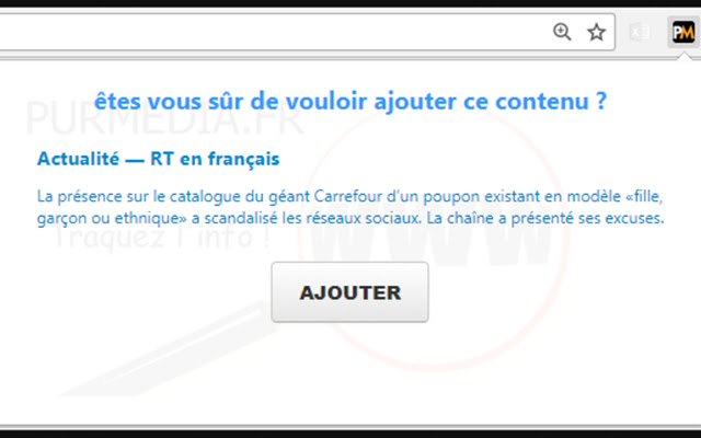 Pur Traqueur  from Chrome web store to be run with OffiDocs Chromium online
