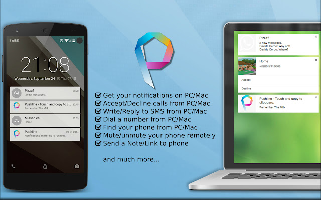 Pushline: PC/Mac Desktop Notifications  from Chrome web store to be run with OffiDocs Chromium online
