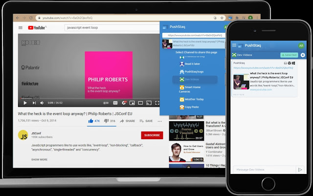 PushStaq Chrome Extension  from Chrome web store to be run with OffiDocs Chromium online
