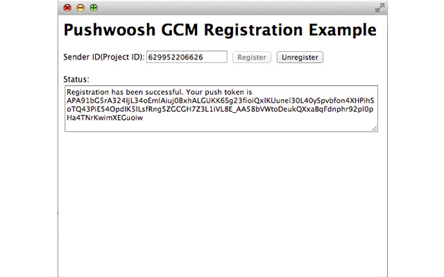Pushwoosh GCM Notifications example  from Chrome web store to be run with OffiDocs Chromium online