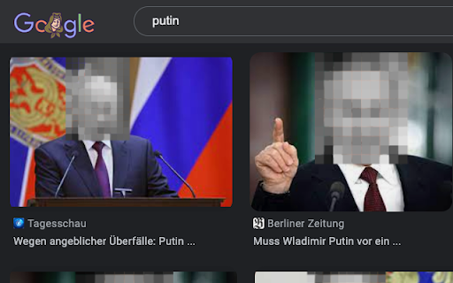 Putin Face Blocker  from Chrome web store to be run with OffiDocs Chromium online