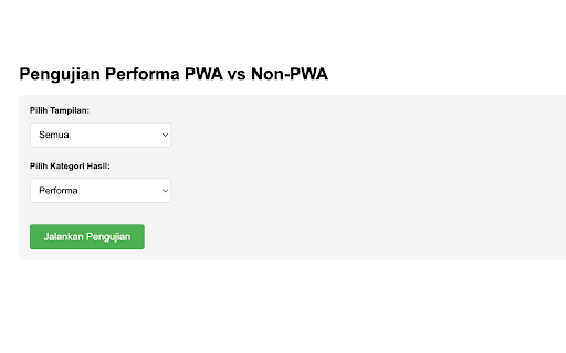 PWA vs Non PWA Performance Checker  from Chrome web store to be run with OffiDocs Chromium online