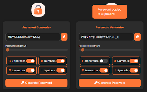 PWDD Password Generator  from Chrome web store to be run with OffiDocs Chromium online