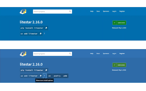 PyPI Package Managers  from Chrome web store to be run with OffiDocs Chromium online
