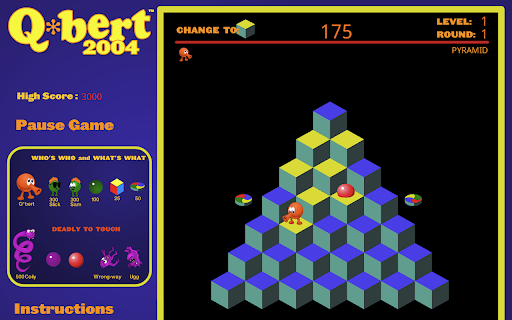 Q*bert  from Chrome web store to be run with OffiDocs Chromium online