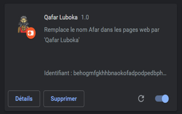 Qafar Luboka  from Chrome web store to be run with OffiDocs Chromium online
