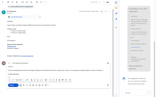 Qai the Sales Agent  from Chrome web store to be run with OffiDocs Chromium online