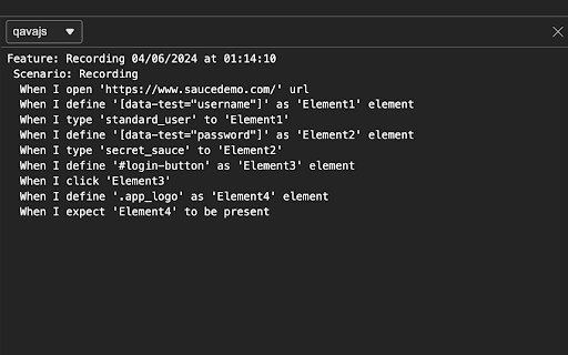 qavajs Chrome Recorder  from Chrome web store to be run with OffiDocs Chromium online
