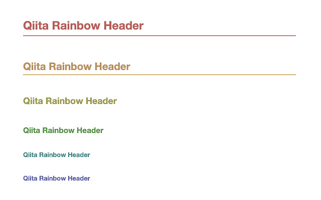 Qiita Rainbow Header  from Chrome web store to be run with OffiDocs Chromium online