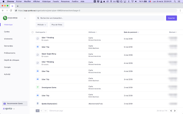 Qonto Parano  from Chrome web store to be run with OffiDocs Chromium online