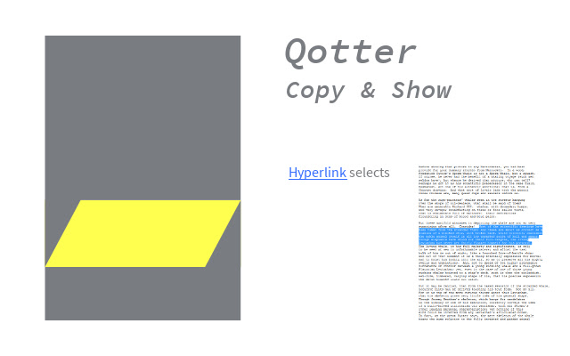 Qotter Copy  Show  from Chrome web store to be run with OffiDocs Chromium online