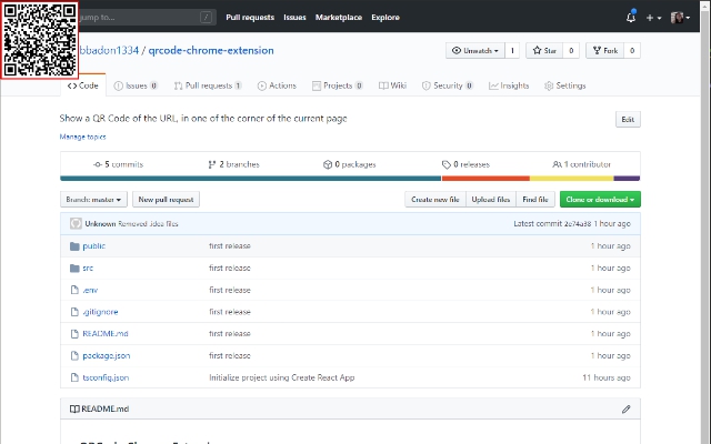 QrCode Chrome Extension  from Chrome web store to be run with OffiDocs Chromium online