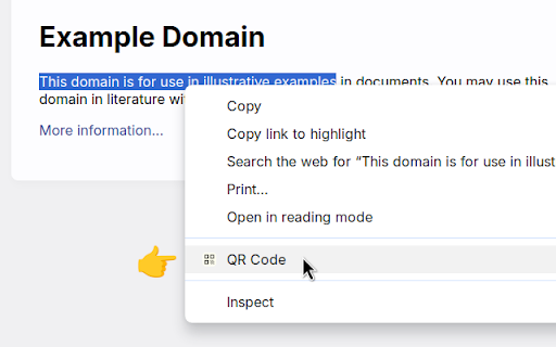 QR Code for Tabs, Links and Text  from Chrome web store to be run with OffiDocs Chromium online