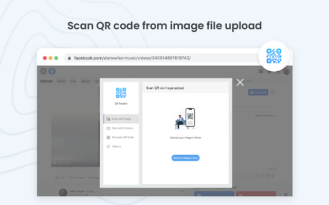 QR Code Generator  Reader  from Chrome web store to be run with OffiDocs Chromium online