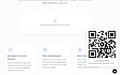 Qrcode includes website logo  from Chrome web store to be run with OffiDocs Chromium online