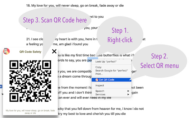QR Code Safety  from Chrome web store to be run with OffiDocs Chromium online