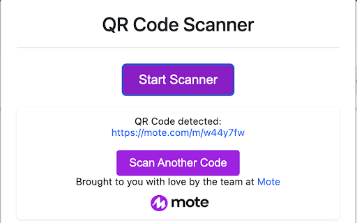 QR Code Scanner  from Chrome web store to be run with OffiDocs Chromium online