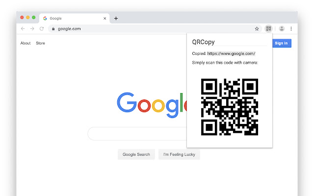 QRCopy  from Chrome web store to be run with OffiDocs Chromium online