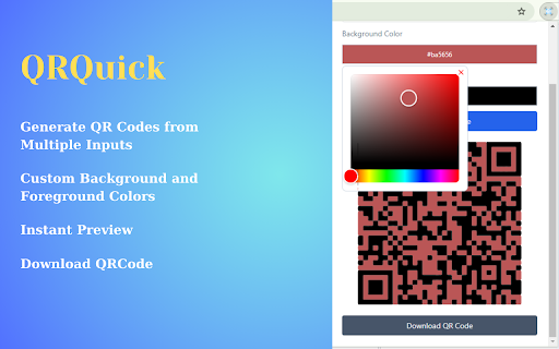QRQuick  from Chrome web store to be run with OffiDocs Chromium online
