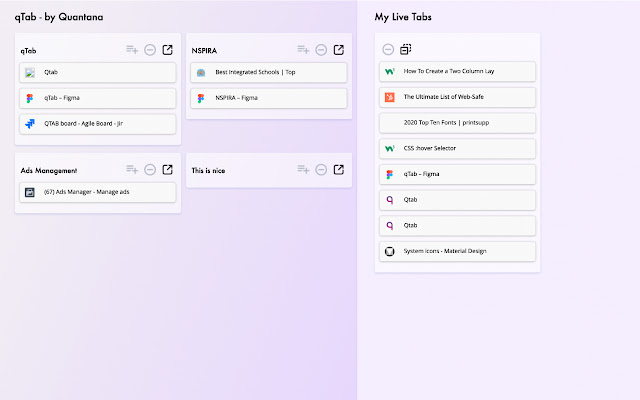 qTab  from Chrome web store to be run with OffiDocs Chromium online