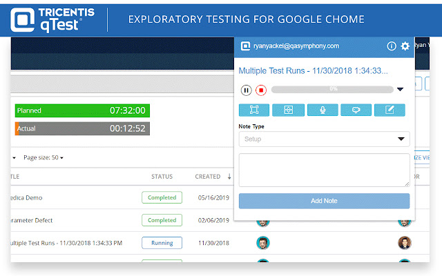 qTest Web Explorer  from Chrome web store to be run with OffiDocs Chromium online