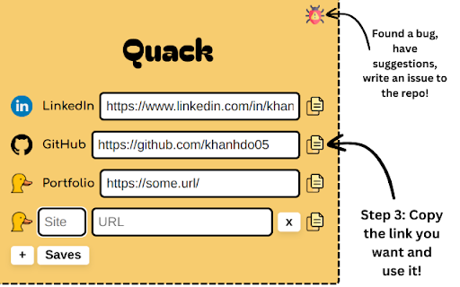 quack  from Chrome web store to be run with OffiDocs Chromium online