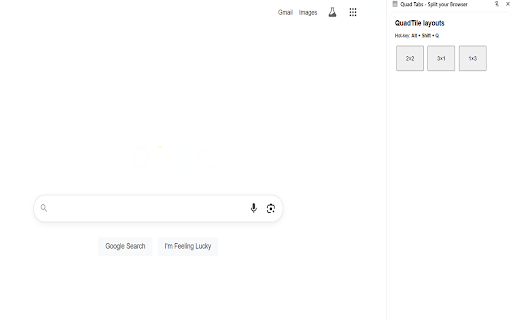 Quad Tabs Split your Browser  from Chrome web store to be run with OffiDocs Chromium online