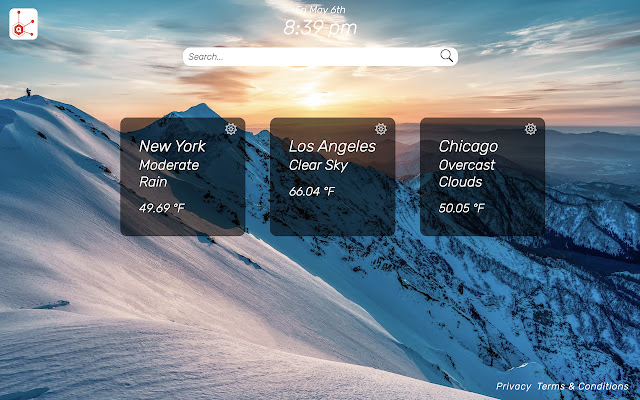 Quantum Weather  from Chrome web store to be run with OffiDocs Chromium online