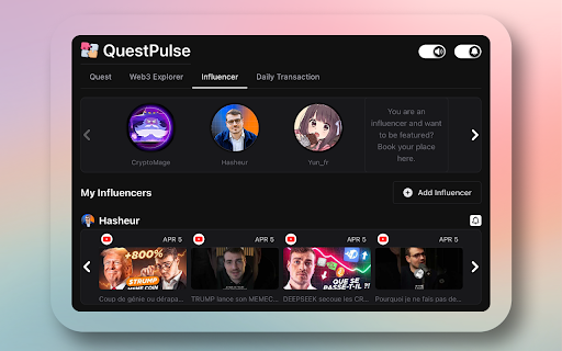 QuestPulse  from Chrome web store to be run with OffiDocs Chromium online