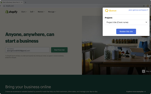 Queue for Chrome  from Chrome web store to be run with OffiDocs Chromium online