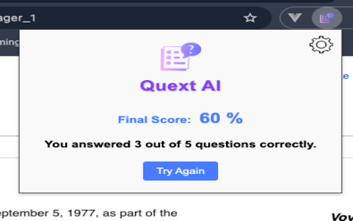 Quext AI  from Chrome web store to be run with OffiDocs Chromium online