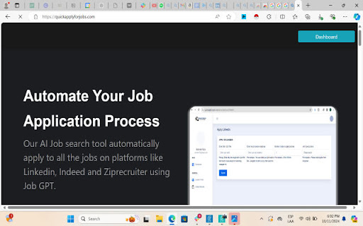 Quick Apply jobs  from Chrome web store to be run with OffiDocs Chromium online