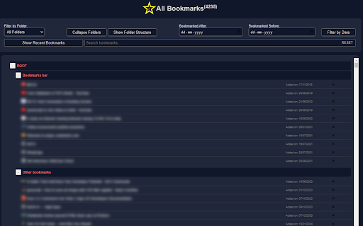 Quick Bookmarks Finder  from Chrome web store to be run with OffiDocs Chromium online