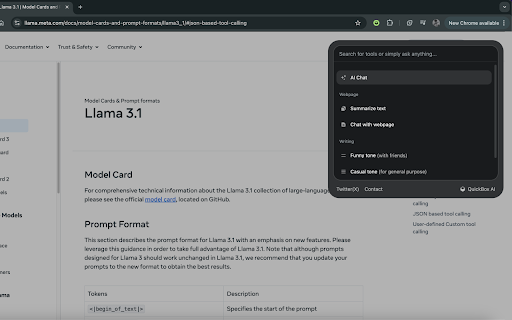 QuickBox AI  from Chrome web store to be run with OffiDocs Chromium online