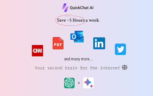 QuickChat AI Gemini and Bard app  from Chrome web store to be run with OffiDocs Chromium online