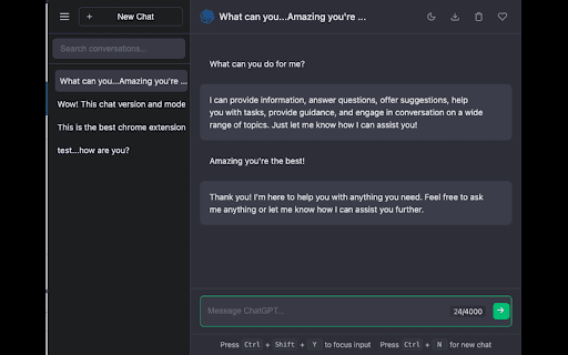QuickChat: Smart AI Chat Access  from Chrome web store to be run with OffiDocs Chromium online
