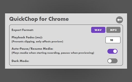 QuickChop  from Chrome web store to be run with OffiDocs Chromium online