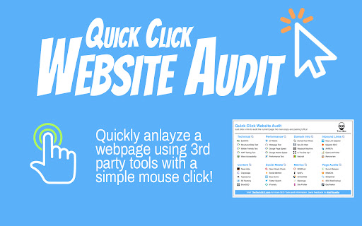 Quick Click Website Audit  from Chrome web store to be run with OffiDocs Chromium online