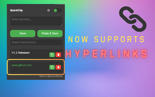 QuickClip NotepadClipboard  from Chrome web store to be run with OffiDocs Chromium online