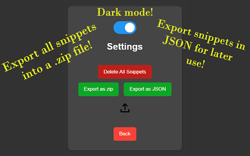 Quick Code Snippet Saver  from Chrome web store to be run with OffiDocs Chromium online