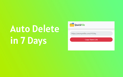 QuickFile Temp  Anonymous File Share  from Chrome web store to be run with OffiDocs Chromium online