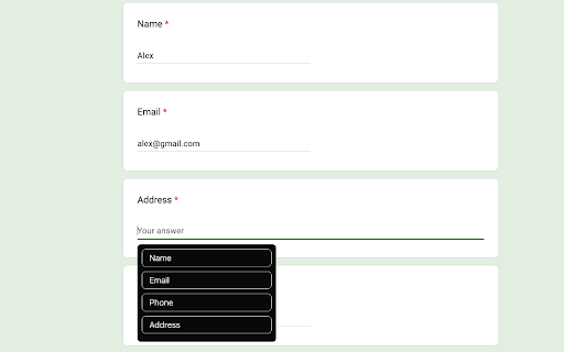 QuickFill Your Ultimate Form Autofiller  from Chrome web store to be run with OffiDocs Chromium online