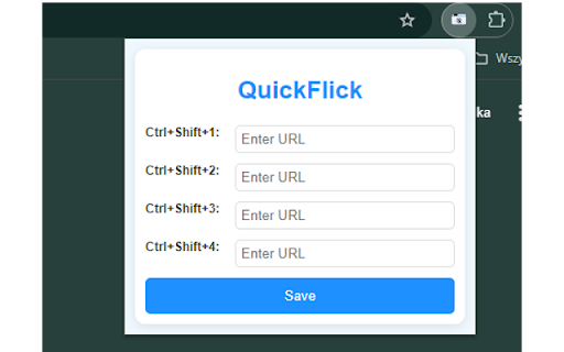 QuickFlick  from Chrome web store to be run with OffiDocs Chromium online