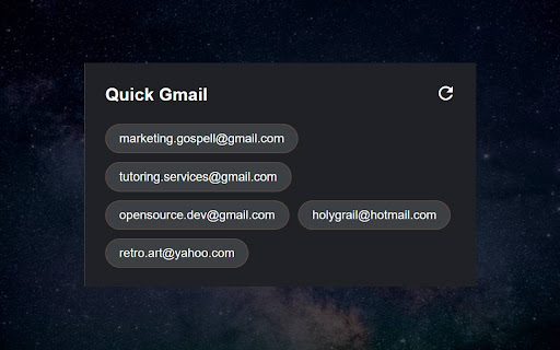 Quick Gmail  from Chrome web store to be run with OffiDocs Chromium online